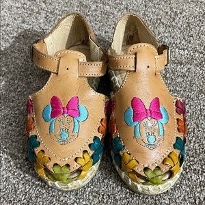 Embroidered Handmade Leather ShoesKids Size Small